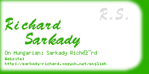 richard sarkady business card